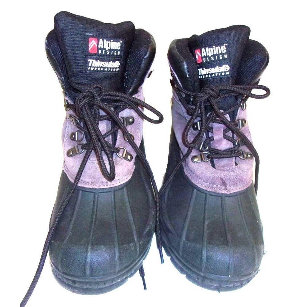 Alpine Design 1244 Shelter Boots Leather Waterproof Thinsulate Sz. 9 Men's